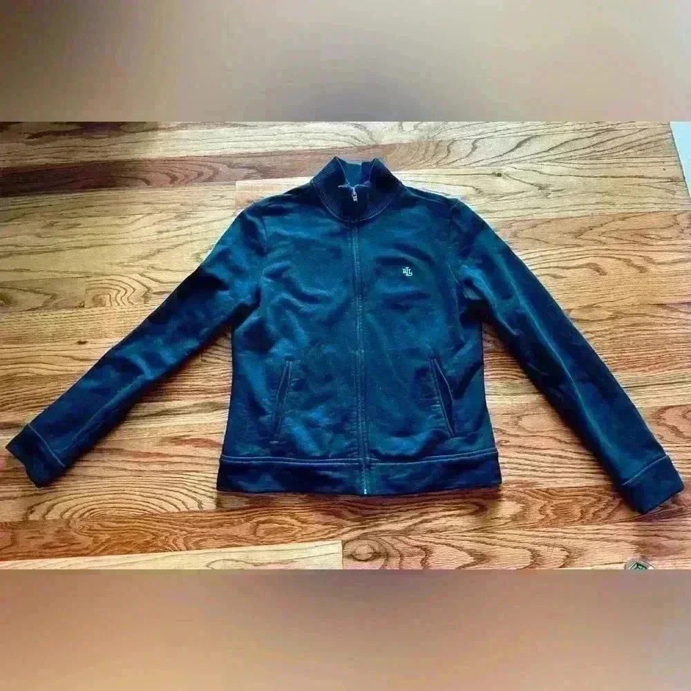 Lauren - Ralph Lauren Casual Track Jacket Women's Black - Small/Petite